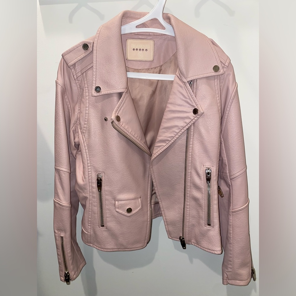 Blank NYC pink leather jacket